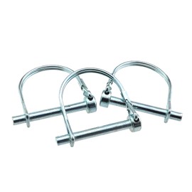 KKUANG 3PCS 6x50mm Carbon Steel D Locking Pin Semi Circular Snap Pin Silver Miniature Safety Connector Pin for Table Saws Lawn Gardening Canopy Part