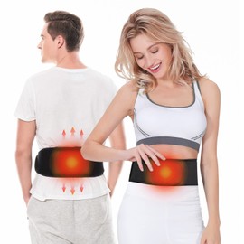 GRAPHENE TIMES Cordless Heating Pad for Back Pain with 3 Heat Levels, Portable Back Heating Pad Wrap for Lower Back, Period Cramps，Auto Shut Off, USB Powered (Battery NOT Included)