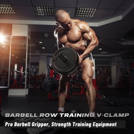 V Bar Landmine Handle Attachment for Barbell Bar, Solid Double D Row Landmine Handle, T Bar Row Handle Attachment with Non-Slip knurling Grip for Olympic Strength Training Bars, Ideal Back Exerciser