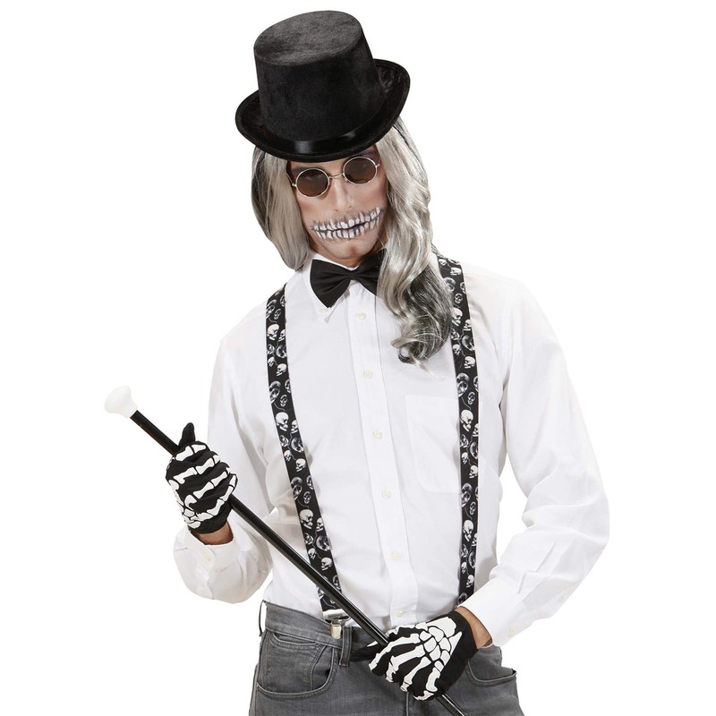 Skull Braces Accessory for Buccaneer Fancy Dress