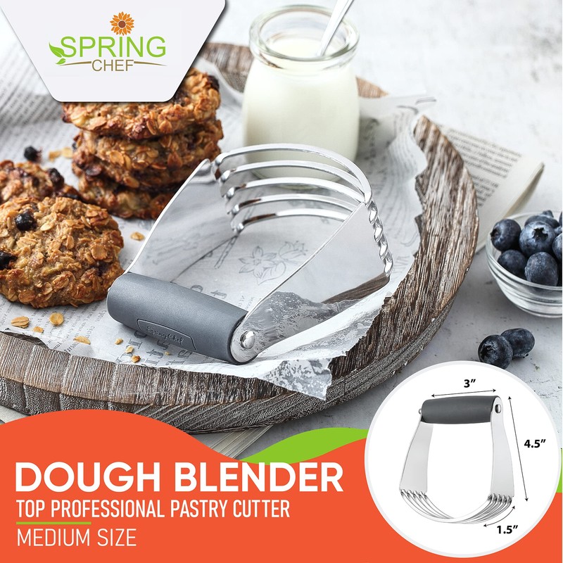 Spring Chef Dough Blender, Top Professional Pastry Cutter with Heavy