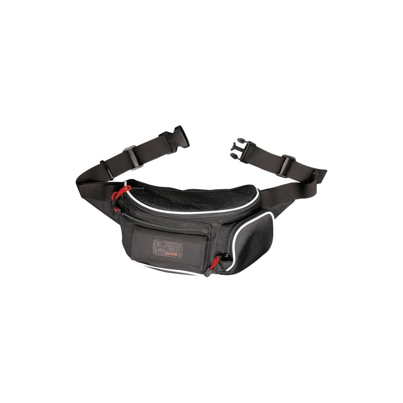 Komine SA-228 892 Touring Waist Bag for Motorcycles, 3D, Black,