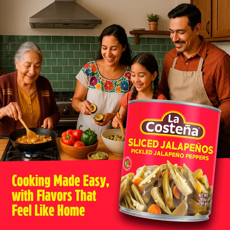La Costeña Sliced Jalapeno Peppers - Pickled Jalapenos - Jalapeno
