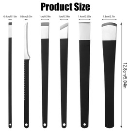 cobee 6 Stück Eingewachsene Zehennägel Set, Edelstahl Pediküre Messer Kits Mit Aufbewahrungsbox, Hornhautentferner Hornhauthobel Fußschaber Pediküre Messer Kits Fußpflege Werkzeuge für Hand Füße