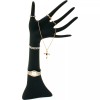 FindingKing Black Flocked Ring Hand Display Opera Glove Length 13"