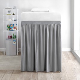 DormCo Extended Bed Skirt Twin XL (3 Panel Set) - Alloy
