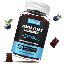 Shilajit Gummies, Shilajit Gummies with 85+ Trace Minerals, Shilajit for Men & Women, Himalayan Shilajit Supplement - 60 Blueberry Flavored Gummies
