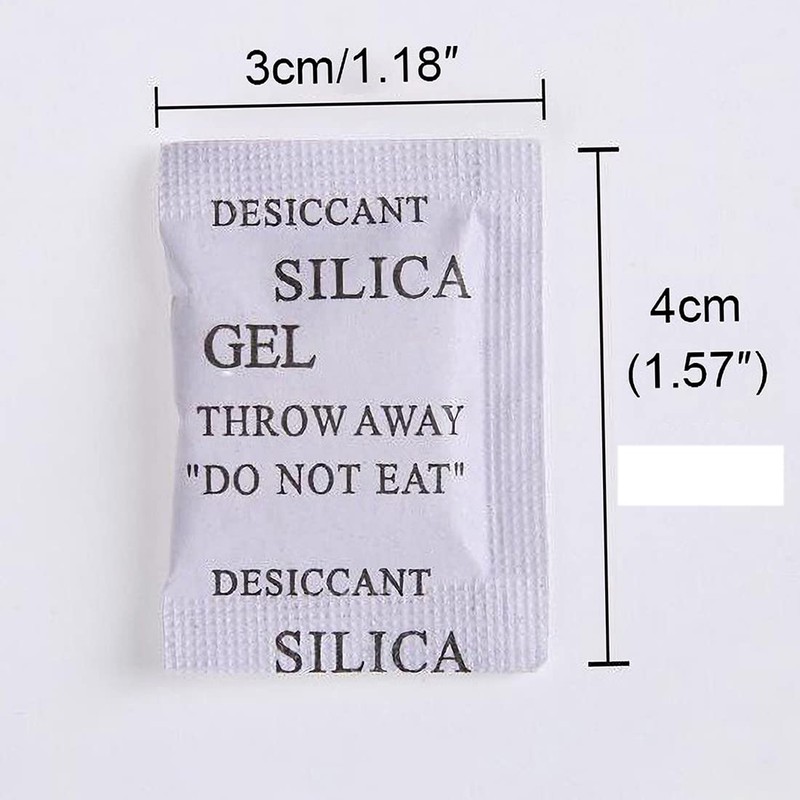Weriirew 100 Bags Silica Gel Bag Sachets Desiccant Small Bags