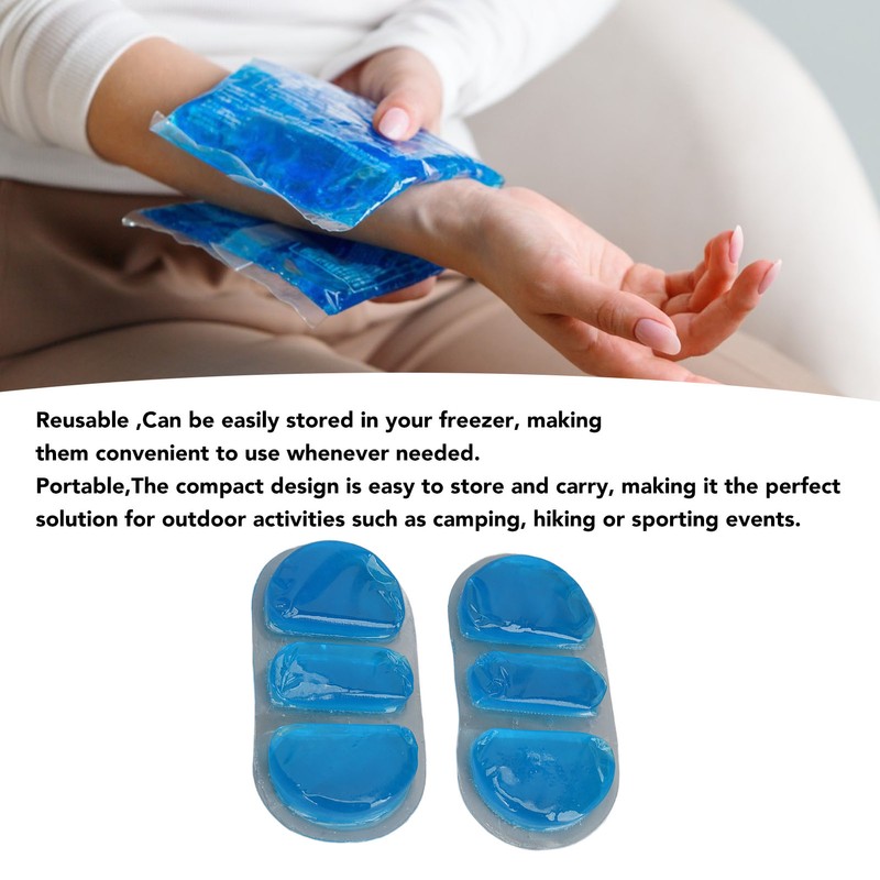 2Pcs Gel Ice Pack Reusable Hot Cold Compress Discomfort Relief