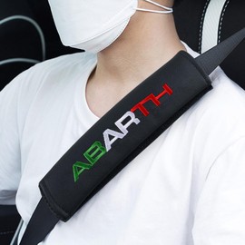 2pcs Car Universal Seat Belt Padding PU Belt Pads Compatible with 500 500C 124 500 595 600e 695 Punto Interior Accessories