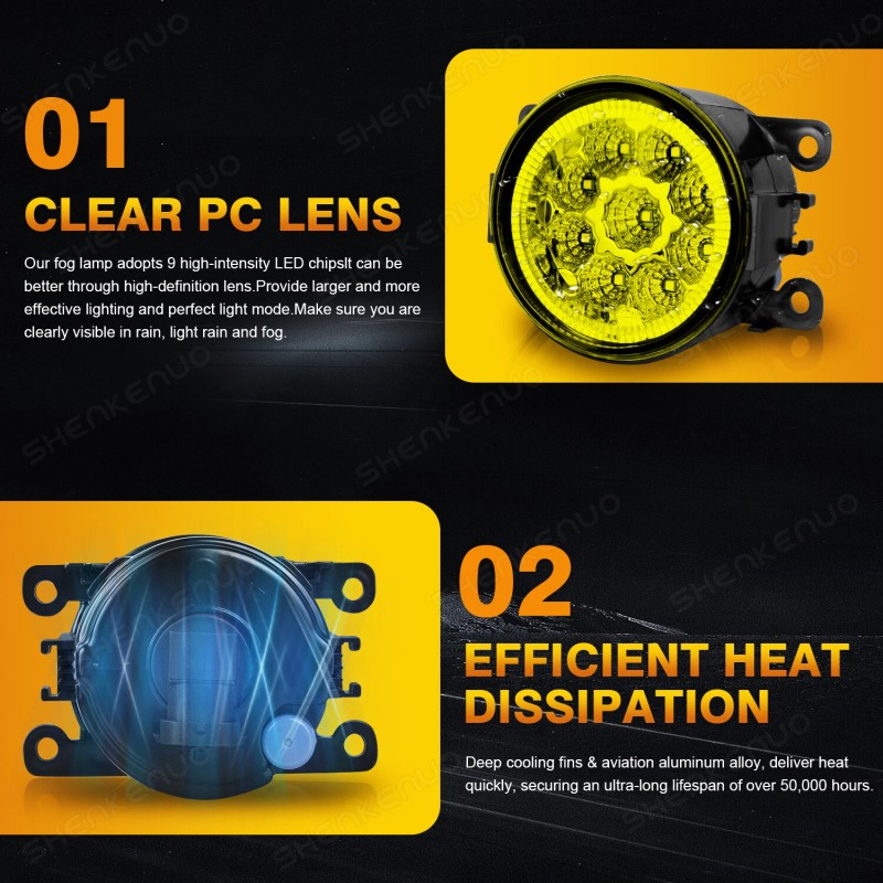 SHENKENUO 2x LED Fog light Driving Lamp H11 for 2014