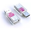 PortaPow USB Data Blocker Transparent - Practice Safe Charging -