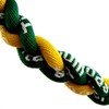 MapofBeauty 18" Three Braided Rope Sport Tornado Necklace (Green/Yellow)