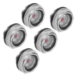 CoCud Oil Sight Glass for Air Compressor | G1/2 Thread | Aluminium Hex Oil Level Indicator Glass Window - (Applications: for Transmission Parts) Pack of 5