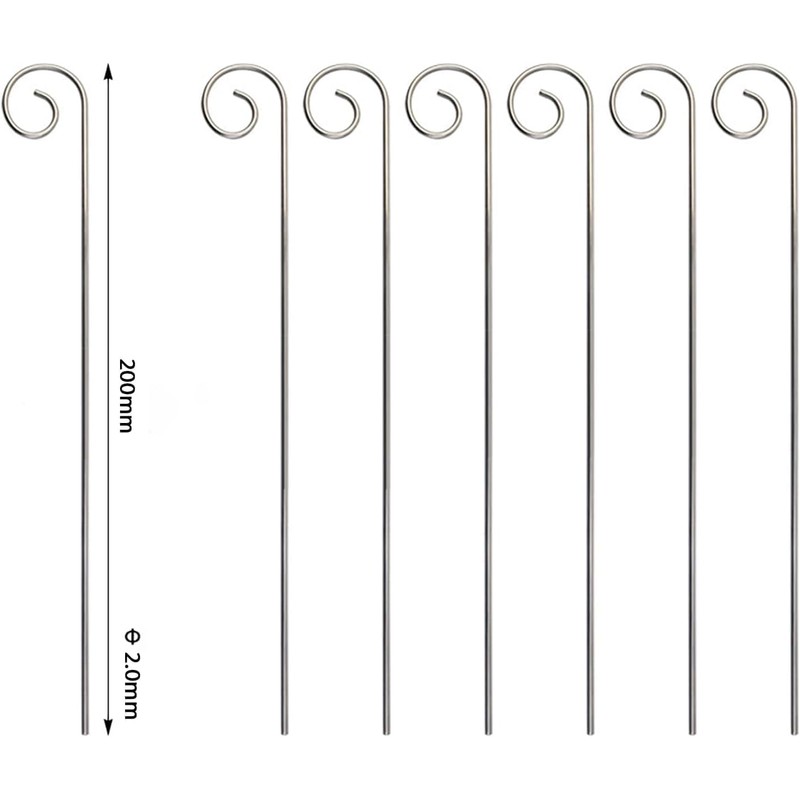 20 Pcs Silver 20cm Plant Label Hooks Markers Label Hanger