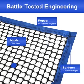 Kynara 10x10ft Golf Netting for Garage, Heavy Duty Golf Nets for Backyard, Sports Netting for Backyard Barrier, Backstop Netting, Safety Net