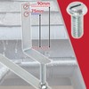 SPARES2GO Gutter Rise & Fall Bracket Universal Galvanised Steel Adjustable