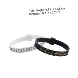 Operitacx 12st Ringmesser Stand Gold Ringe Messung Zappelring Septum Draht Ringmaß Messwerkzeug Silber Vermesser Kette Ringversteller Größe Messgerät Bewachen Finger Einsteller Black Sport