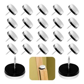 FH Resbalones con Clavo para Sillas, Antiderrapante para Muebles, Protectores de Suelo y Antideslizantes de Plastico Blanco para Patas y Sillas, Paquete 100 Piezas (Grande (25mm))