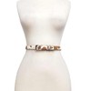 AXESORIA: Silver Double Loop Buckle w. Cow Hair Leather Belt