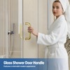 Ranbo Polished Gold 6" （CTC） Tubular Back-to-Back Shower Door Handle，Heavy-Duty