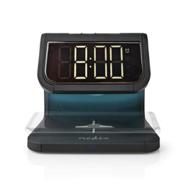 Alarm Clock with Wireless Charging | Qi Certified | 5/7.5/10 W | 1/1.1 A | USB-A Female | Night Light | 2 Alarm Times | Snooze Function