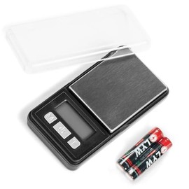 Generic Ultra Mini Scale, 200g x 0.01g Digital Pocket Scale, Grams and Oz 6 Units, Scale with LCD Display, Tare Full Capacity, Battery Included, Black