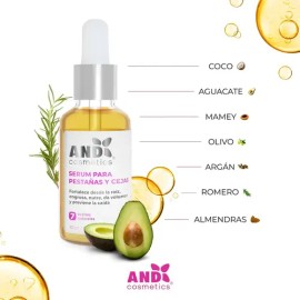 Serum De Pestañas Y Cejas Fortalecedor Engrosa Y Nutre 30ml AND                                                                                       