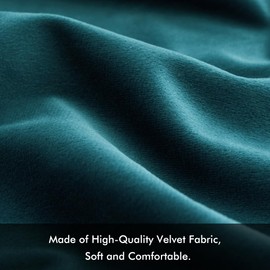 MIULEE Pack of 2 Velvet Pillow Covers Decorative Square Pillowcases Soft Solid Cushion Cases for Sofa Bedroom Couch 20x20 Inch Teal