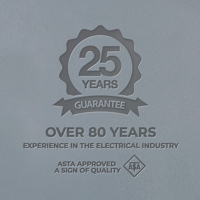 BG Electrical Double Switched Power Plug Wall Socket, Metal Clad,