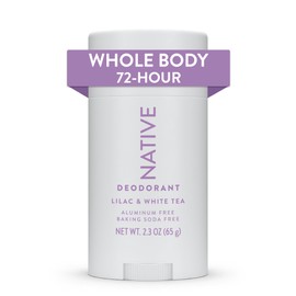 Native Native Whole Body Deodorant Stick Contains Naturally Derived Ingredients, Deodorant for Men and Women | 72 Hour Odor Protection, Aluminum Free with Coconut Oil and Shea Butter | Lilac & Tea