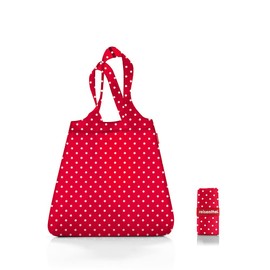 Reisenthel Mini Maxi Shopper Shopping Bag 15 L Mixed Dots Chilli Red, red