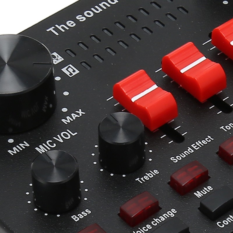 Bluetooth Live Sound Card 8 Modes Voice Changer Sound Mixer
