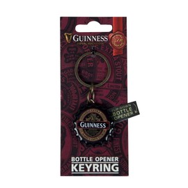 Guinness Flip Down Bottle Opener Keychain Classic Collection Label Design