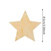 20 Pieces Natural Wooden Star Shape Wooden Star Wood Pieces