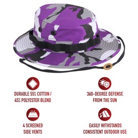 Rothco Boonie Hat, Ultra Violet Camo, Size 7 3/4