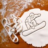 Set of 2 Snowboard Cookie Cutters (Snowboarder and Snow Goggles)