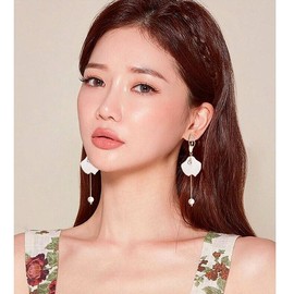 Fashion Jewelry Ballerina girl Pearl Crystal Drop Long Dangle tassel earrings Women's Jewelry