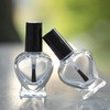 Agidea Empty Nail Polish Bottles 10ML Heart Shape, Empty Fingernail
