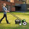 Cordless Manual Reel Lawn Mower, 16 Inch Adjustable Cutting Handle