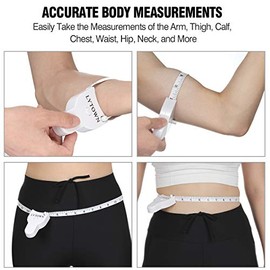 2 cintas métricas para el cuerpo de 150 cm, cinta métrica telescópica automática para medición corporal y pérdida de peso, precisa para sastrería, cos
