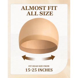 UCEC Wig Caps, 20 Pack Stocking Wig Caps Stretchy Nylon Wig Caps for Women, Tan Wig Cap for Women, Beige