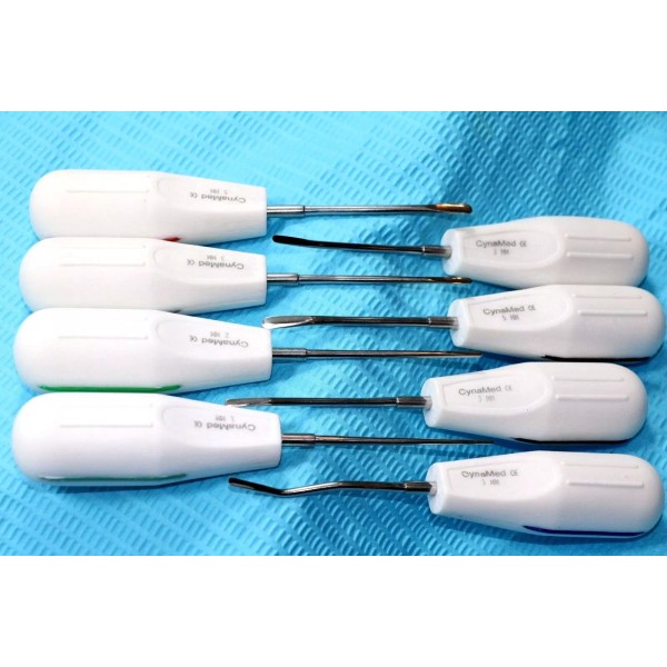 CYNAMED USA Set Of 8 Luxating Root Elevators Oral Surgery
