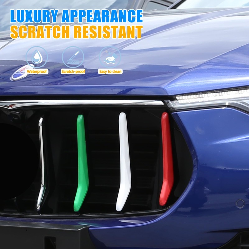 LLKUANG Front Grill Decoration Strips Trim Compatible with Maserati Levante