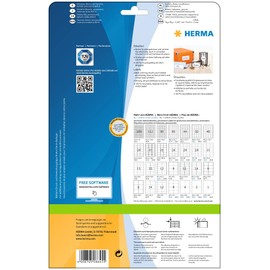 HERMA 8645 Versandetiketten, 10 Blatt, 105 x 74 mm, 8 pro A4 Bogen, 80 Stück, selbstklebend, bedruckbar, matt, blanko Papier Adressetiketten Aufkleber, weiß