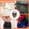 PH PandaHall 20pcs Skull Button Skeleton Head Shank Button Alloy