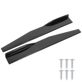 2Pcs Universal Side Skirt Rocker Splitters Lip Winglet Wing Diffuser 74.5cm Glossy Black