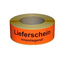 Warning Labels / Shipping Labels "Delivery Note Inside" on Roll - 50 x 150 mm - Pack of 500