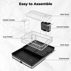 Pumokc Dish Drying Rack, Expandable Large Capacity 2 Tier Dish