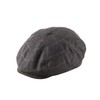 Heritage Traditions Wool Blue Tweed Panel Peak Newsboy Cap Hat,